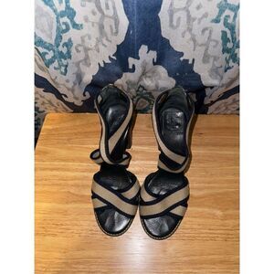 Tory Burch Elastic Strapped Heels, Size 8.5